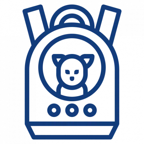 pet transport experts backpack icon